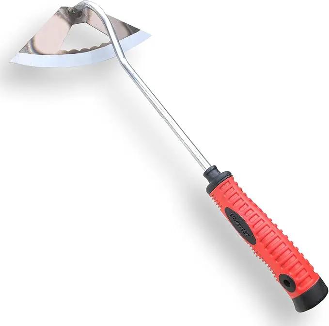 SHANFEEK Weeding Hoe Gardening Hand Tools Hollow Hoe for Weeding 15-Inch Weed Removal Tool for Yard with Rubber Non-Slip Handle(Hollow) by GreenHaven Gardens