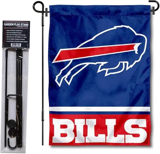 WinCraft Buffalo Bills Garden Flag with Stand Holder by GreenHaven Gardens