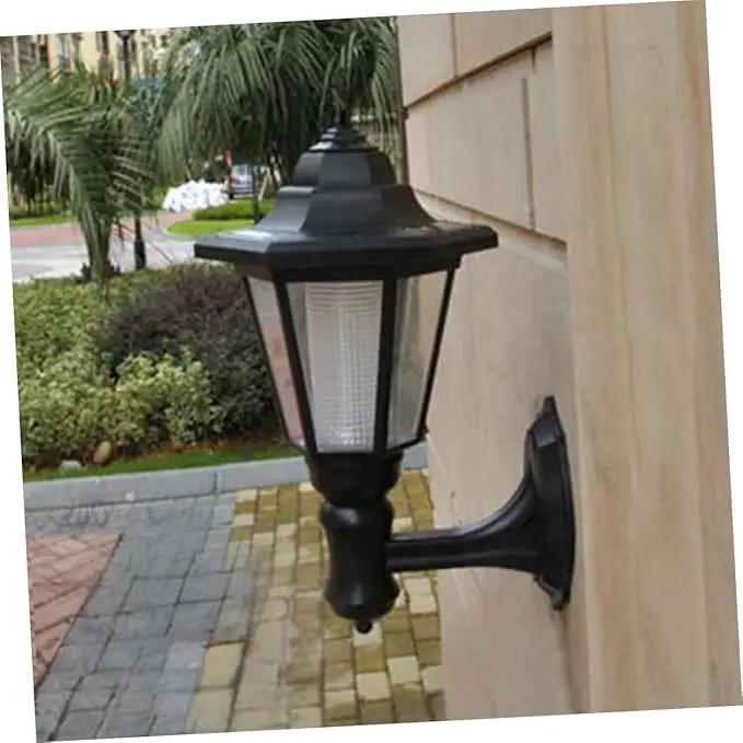 DOITOOL Solar Wall Lights Outdoor, 6-Pack Hexagonal LED Wall Sconce, Black, 16x28CM, IP44 Waterproof, Automatic On/Off, Outdoor Porch Garden Fence Landscape Hotel Restaurant Patio by GreenHaven Gardens