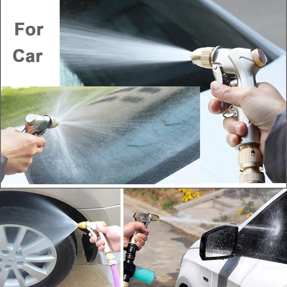FANHAO Upgraded Garden Hose Nozzle Sprayer, 100% Heavy Duty Metal Handheld Water Nozzle High Pressure in 4 Spraying Modes for Watering Plants and Lawn, Car Washing, Patio and Pet by GreenHaven Gardens