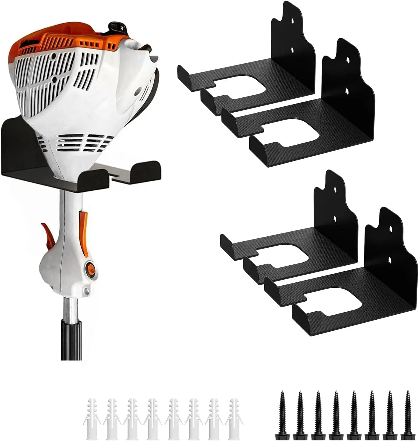 Garage Organizer Trimmer Rack, Garden Power Tool Hanger Weed Whackers Holder Wall Mounted for Grass Trimmer, Hedge Trimmer, Garage Trimmer, Garden Tools,4 Pack by GreenHaven Gardens