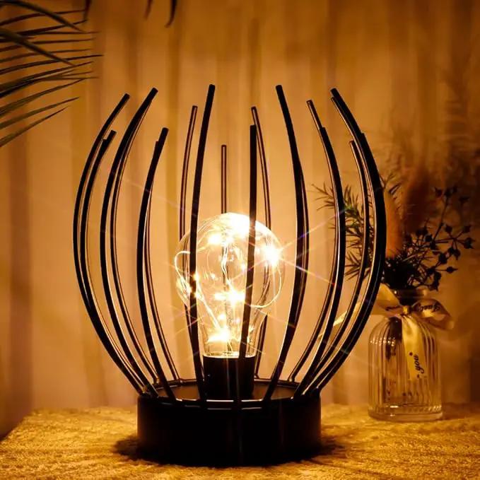 JHY DESIGN Decorative Battery Table Lamp Battery Powered Lights Indoors lamp with LED Bulb Battery Operated Outdoor Lantern Great for Room Decor Parties Patio Events by GreenHaven Gardens