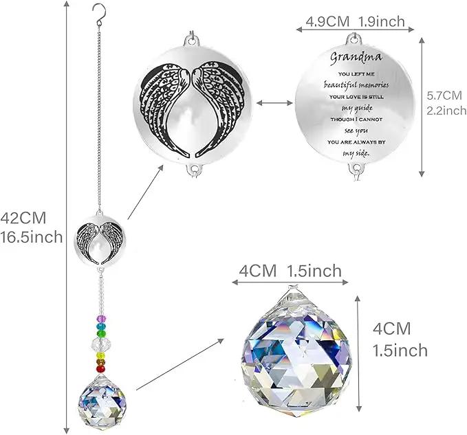 Memorial Gifts Crystal Suncatcher,Unique Sympathy Gifts for Loss of Loved One,Rainbow Maker Bereavement Gifts Box for Loss of Father Mom Dad Son Daughter Husband Brother Grandmother (Grandma) by GreenHaven Gardens