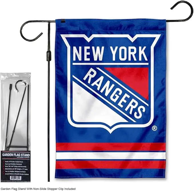 WinCraft New York Rangers Garden Flag and Pole Stand Mount Holder by GreenHaven Gardens