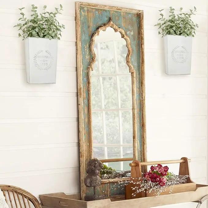 LESEN Set of 2 Farmhouse Metal Wall Planter,Rustic Wall Decor Country Hanging Wall Vase Box for Plants Flower Home Decoration by GreenHaven Gardens