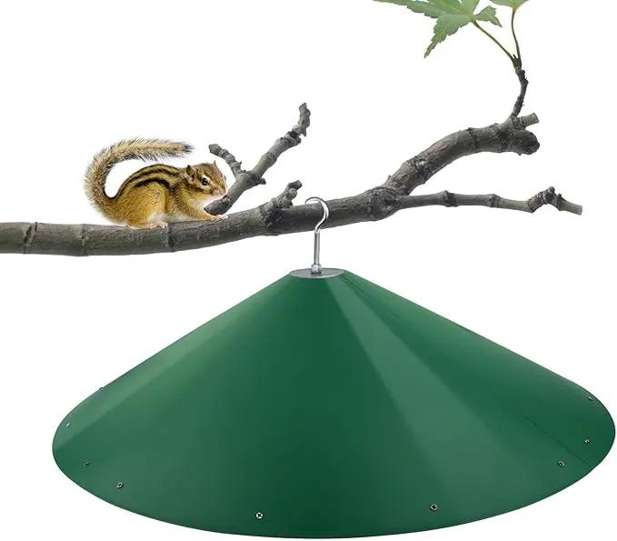 24-inch Large Outdoor Squirrel Baffles for Bird Feeders Pole, Squirrel Baffle with Metal Frame, Squirrel Guard for Bird Houses, Two Way Use, Green Color by GreenHaven Gardens