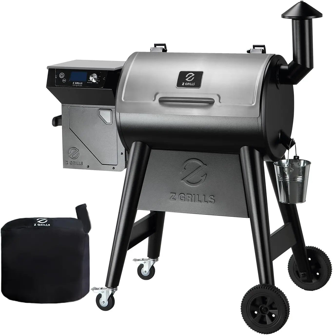 Z GRILLS Wood Pellet Grill Smoker with PID 2.1 Controller, 450°F Max Temperature, 8-in-1 BBQ Grill, 459 Square Inches Cook Area, Meat Probes, Rain Cover (450E PRO) by GreenHaven Gardens