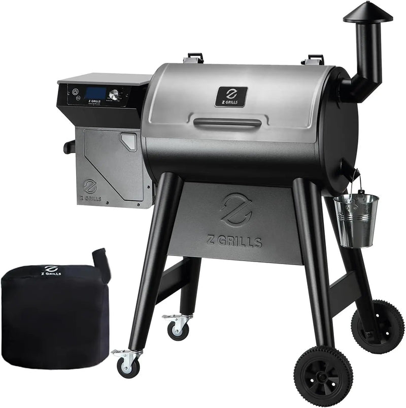 Z GRILLS Wood Pellet Grill Smoker with PID 2.1 Controller, 450°F Max Temperature, 8-in-1 BBQ Grill, 459 Square Inches Cook Area, Meat Probes, Rain Cover (450E PRO) by GreenHaven Gardens