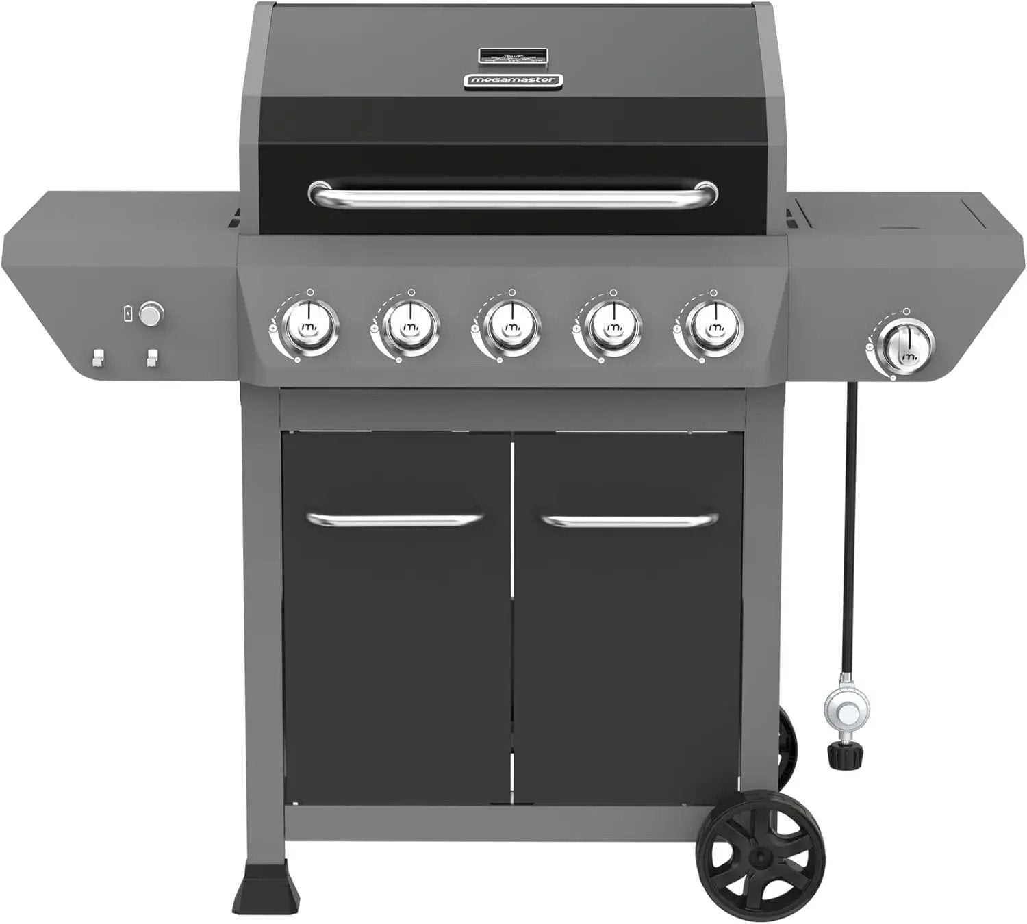 5-Burner Gas Grill with Side Burner, 66,000 BTUs, 753 SQ. In. Cooking Area, 2 Wheel Transport, Propane BBQ Grill with for Outdoor Cooking, Patios, and More - 720-1095 by GreenHaven Gardens