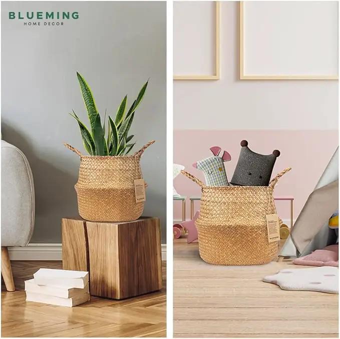 Plant Basket – Large Wicker Indoor Planter for Artificial Olive Tree Pot, 9-10 Inch Woven Baskets for Faux House Plants (Original, Large) by GreenHaven Gardens