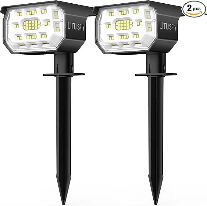 Solar Spot Lights Outdoor Landscape Lights, 50 LEDs Solar Spotlight Outdoor Auto On/Off with 3 Modes, IP67 Solar Outdoor Lights Waterproof Garden Light, 2-in-1 Solar Spotlight for Yard by GreenHaven Gardens