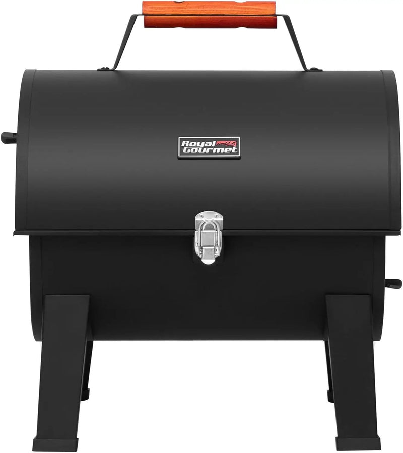 Royal Gourmet CC1619 Portable Tabletop Charcoal Grill, Convertible Lid-to-Grill Zone, Outdoor Compact Barrel BBQ Grill with 217 Sq. In. Grilling Space for Backyard, Patio and Parties, Black by GreenHaven Gardens
