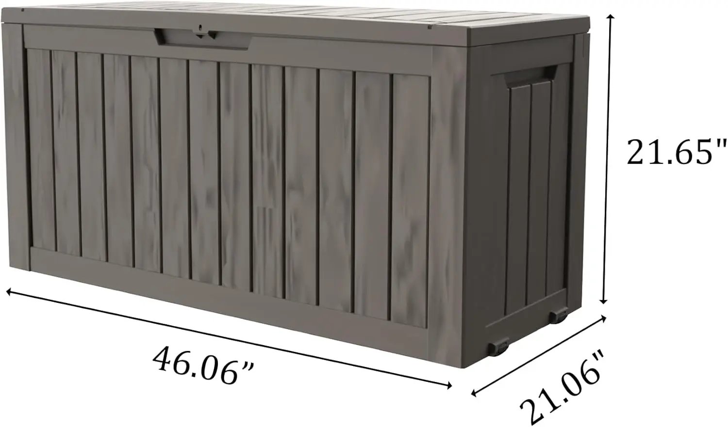 75 Gallon Waterproof Large Resin Deck Box Indoor/Outdoor Lockable Storage Container and Seating for Garden, Pool, and Patio (75 Gallon, Grey) by GreenHaven Gardens