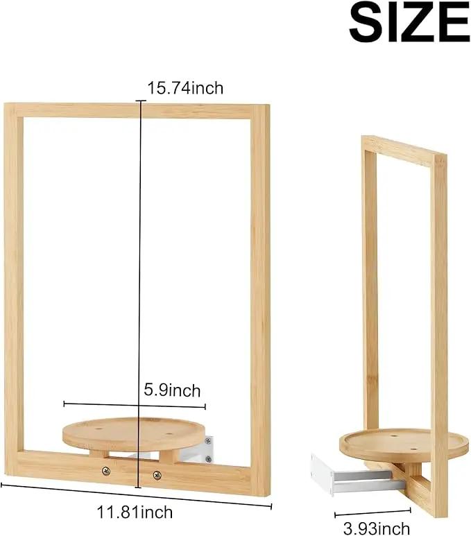 yadoker Wall Planters for Indoor Plants,Bamboo Hanging Plant Holders, Wall Decor Plant Stand, 1-Pack Window Plant Shelves for Living Room & Entryway by GreenHaven Gardens