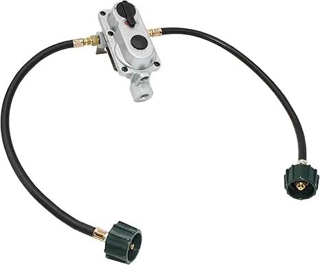 Flame King 2-Stage Auto Changeover LP Propane Gas Regulator with Two 18-inch Pigtails for RVs, Vans, Trailers by Flame King Products