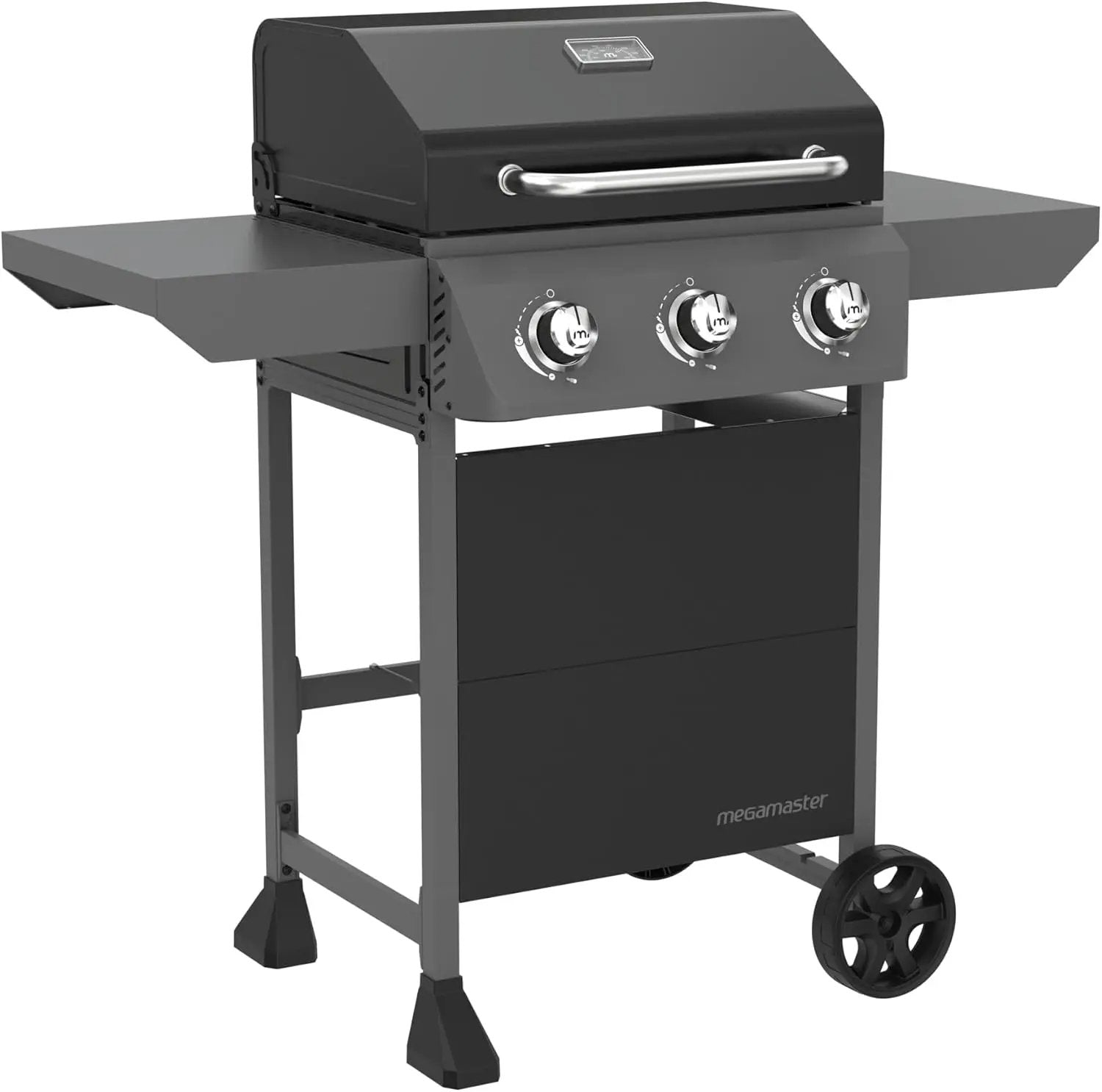 3-Burner Propane Gas Grill with Side Tables, 30,000BTUs, 429.81 SQ. In. Cooking Space, 2 Wheel Transport, Outdoor Kitchen Grill for BBQs, Backyards, Tailgating, and More - 720-1094 by GreenHaven Gardens