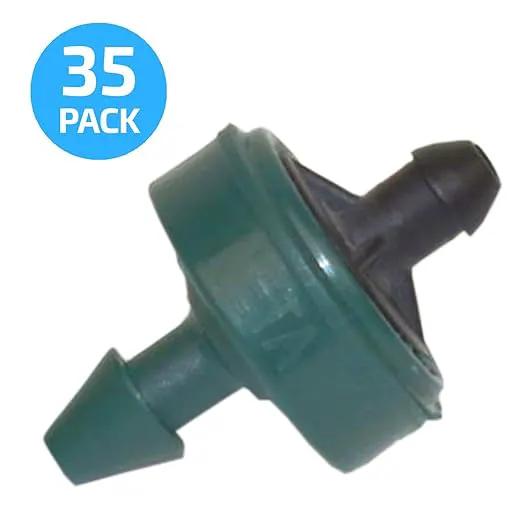 2 GPH Netafim Woodpecker Jr Pressure Compensating Dripper Emitters, 35-Pack Plus Hole Punch Tool and Goof Plugs for Drip Irrigation Systems by GreenHaven Gardens