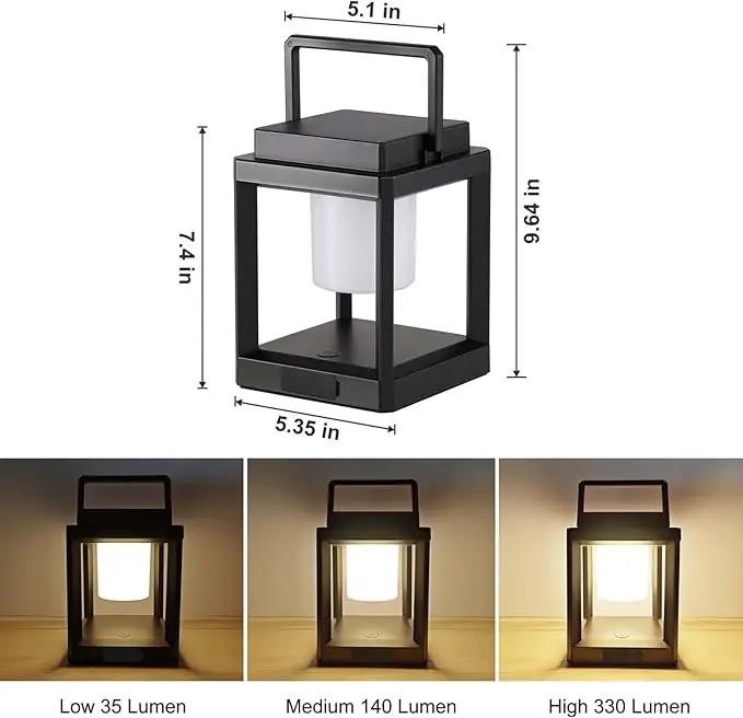 Solar Lantern Outdoor Table Lamp: Portable Hanging LED Lights - Waterproof Decorative Lights for Patio Camping by GreenHaven Gardens