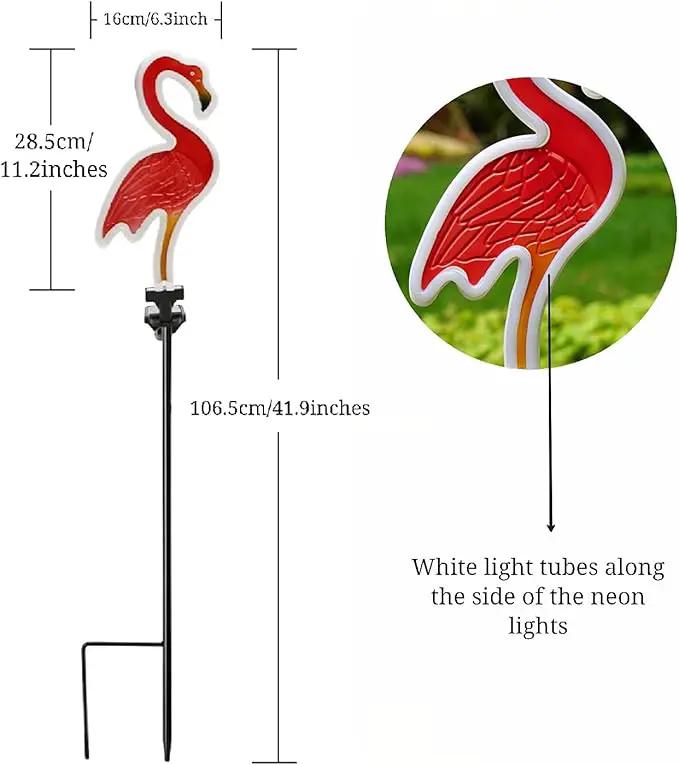 SunKite Flamingo Solar Stake Lights Outdoor,Waterproof Solar Neon Lights for Garden,Yard, Lawn,Pathway,Patio,Backyard (2 Pack) by GreenHaven Gardens