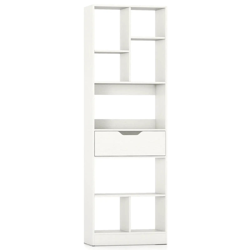61inch Tall Freestanding Bookcase with Drawer 8-Cube Storage Organizer by DirectDeals