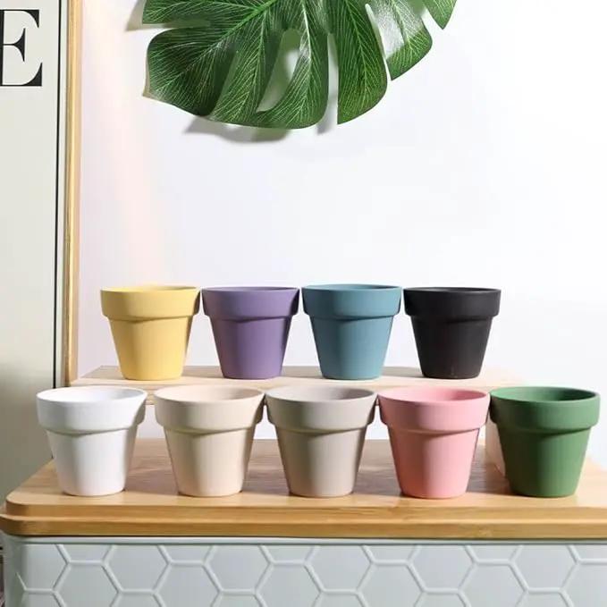 vensovo 48 Pcs 2" Tiny Terracotta & Terra Cotta Pots with Drainage - Yellow Small Mini Clay Ceramic Pottery Planter Ideal for Indoor/Outdoor Plants, Crafts, Wedding Favors by GreenHaven Gardens