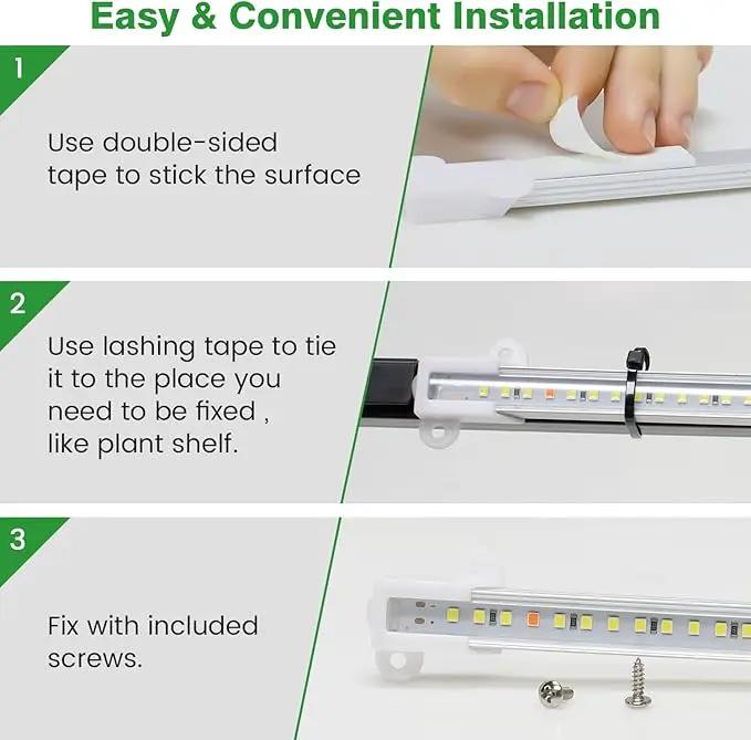 Wiaxulay Grow Lights for Indoor Plants, 360 LEDs Full Spectrum Plant Grow Light, 6 Bars/16 in Grow Light Strip with Auto Timer 6/12/16 Hrs, 3 Switch Modes, 5 Dimmable Levels for Hydroponics Succulent by GreenHaven Gardens