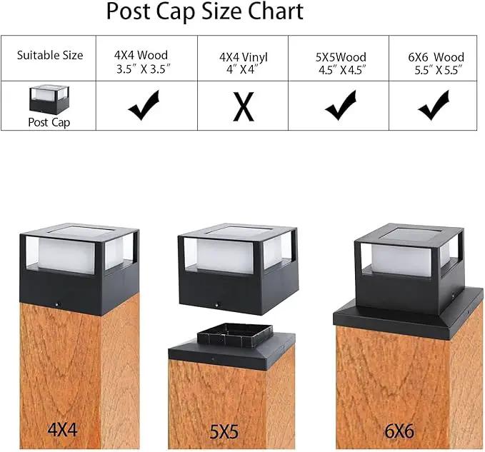 Viewsun 12 Pack Solar Post Cap Lights, Outdoor Garden Solar Powered Fence Post Cap Lights with SMD LEDs Waterproof Light Decorative for Fence Deck or Patio Decor, Fits 4x4, 5x5 or 6x6 Wooden Posts by GreenHaven Gardens