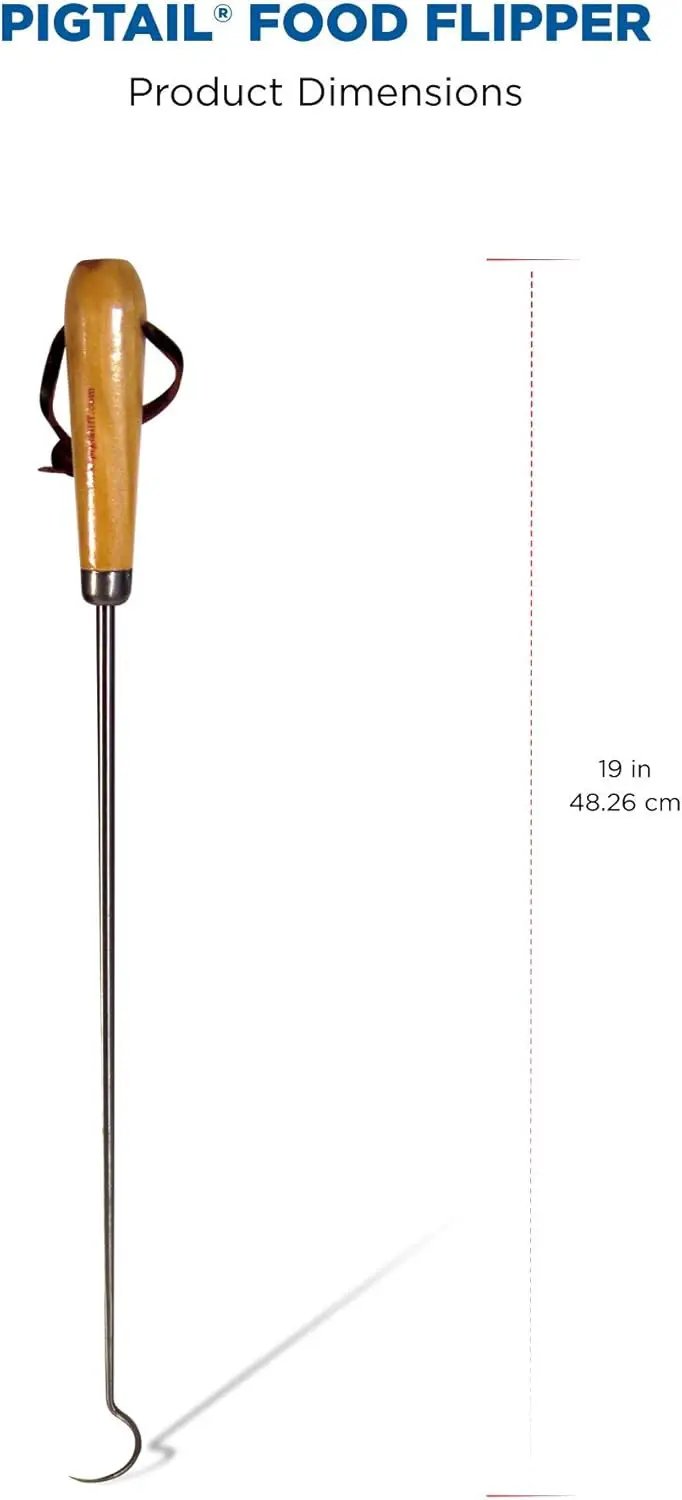 Single 19" PigTail Food Flipper by GreenHaven Gardens