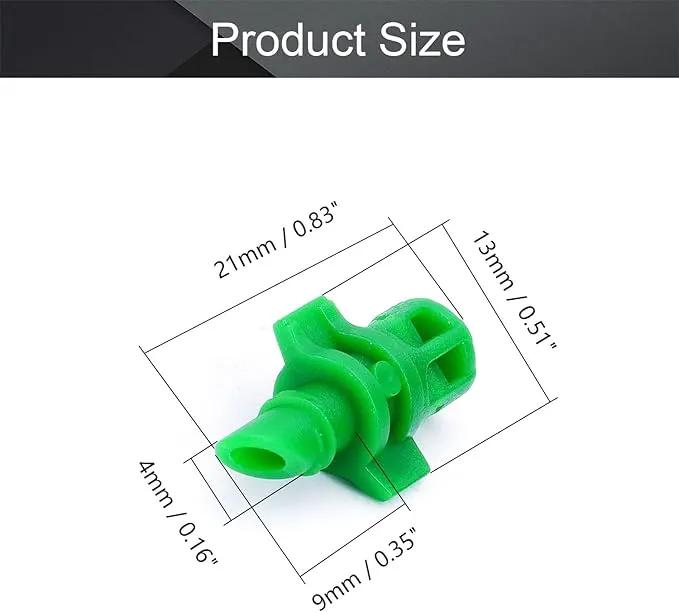 MroMax 25Pcs 180 Degree Micro Sprayer Automizing Sprinkler Nozzle Hydroponic Aeroponic Misters Fan Jet for Miniature Garden Lawn Plant Irrigation System Green by GreenHaven Gardens