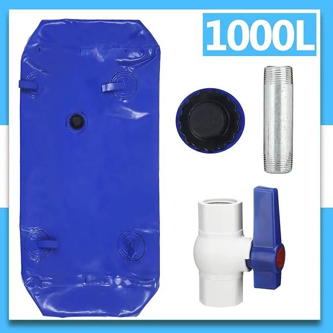 Kingdder Large Capacity Water Storage Bladder Emergency Water Bladder Tanks Foldable Storage Tank Portable Rainwater Bag for Drought Resistance Fire Protection Agricultural Irrigation(1000L) by GreenHaven Gardens
