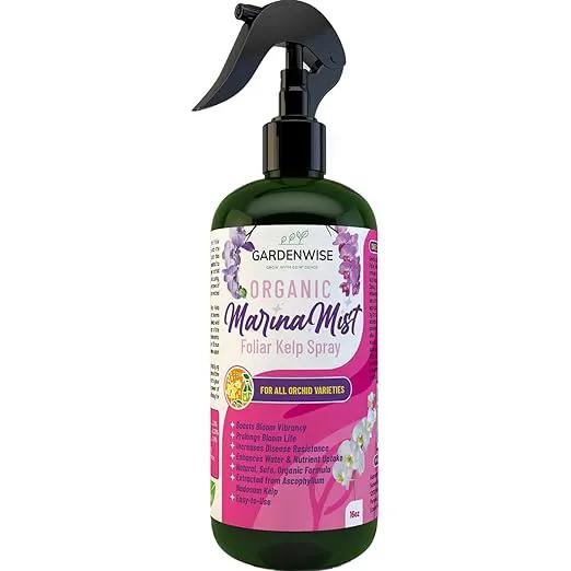 Marina Mist Orchid Fertilizer for Blooming - Orchid Plant Food Mist - Liquid Seaweed Extract for Plants - Orchid Care - Abono para Orquideas (16 oz) by GreenHaven Gardens