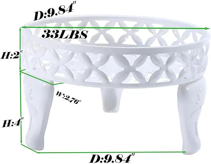 White Plant Stand, Anti-Rust Planter Stands for Indoor Plants, Metal Plant Stands Outdoor, Round Plant Shelf Flower Pot Stand,Display Shelves Potted Plant Holders for Garden Patio Decor by GreenHaven Gardens