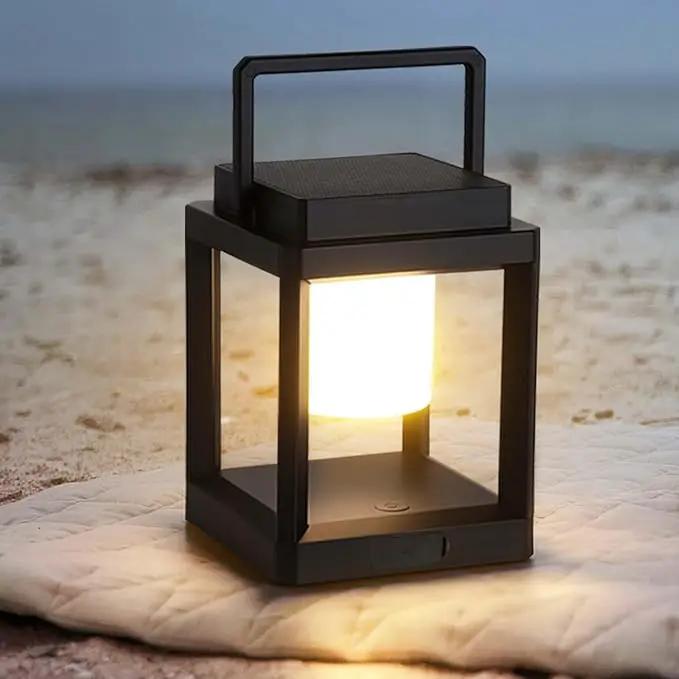 Solar Lantern Outdoor Table Lamp: Portable Hanging LED Lights - Waterproof Decorative Lights for Patio Camping by GreenHaven Gardens
