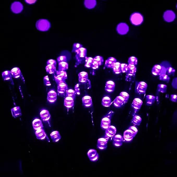 Toodour Solar Christmas Lights Outdoor, 200 LED 8 Modes Christmas String Lights, Waterproof Solar Light String for Garden, Patio, Fence, Holiday, Party, Balcony, Outdoor Christmas Decorations - Purple by GreenHaven Gardens