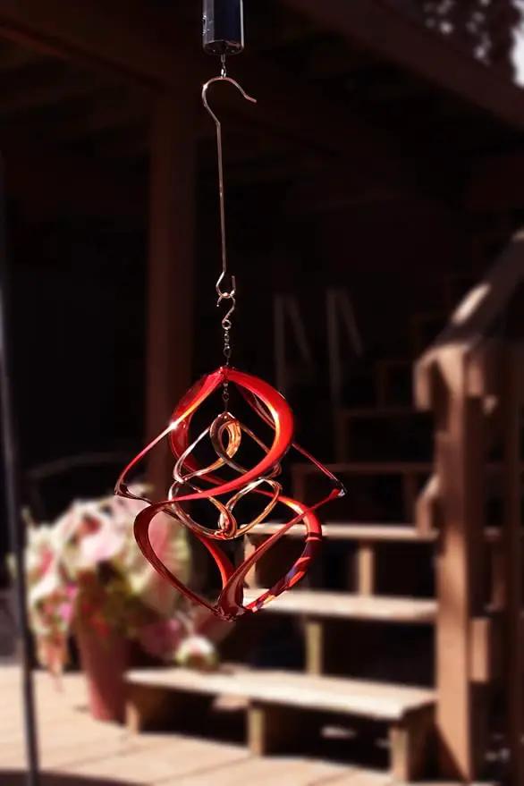 Red Carpet Studios 31092 Cosmix Wind Spinner Double Helix, 14-Inch, Red &Copper by GreenHaven Gardens