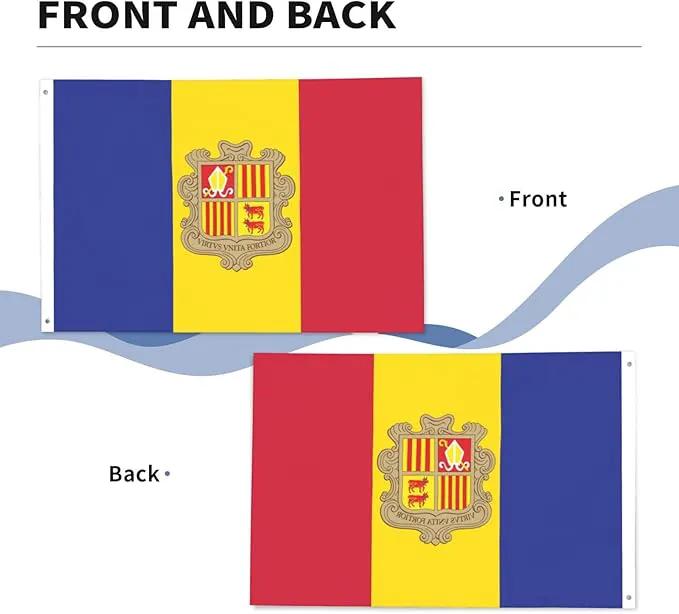Andorran Flag Garden Yard House 2x3 ft Flags Double Sided Print Banner Indoor Outdoor Party Home Decorations for Boat Dorm House Balcony by GreenHaven Gardens