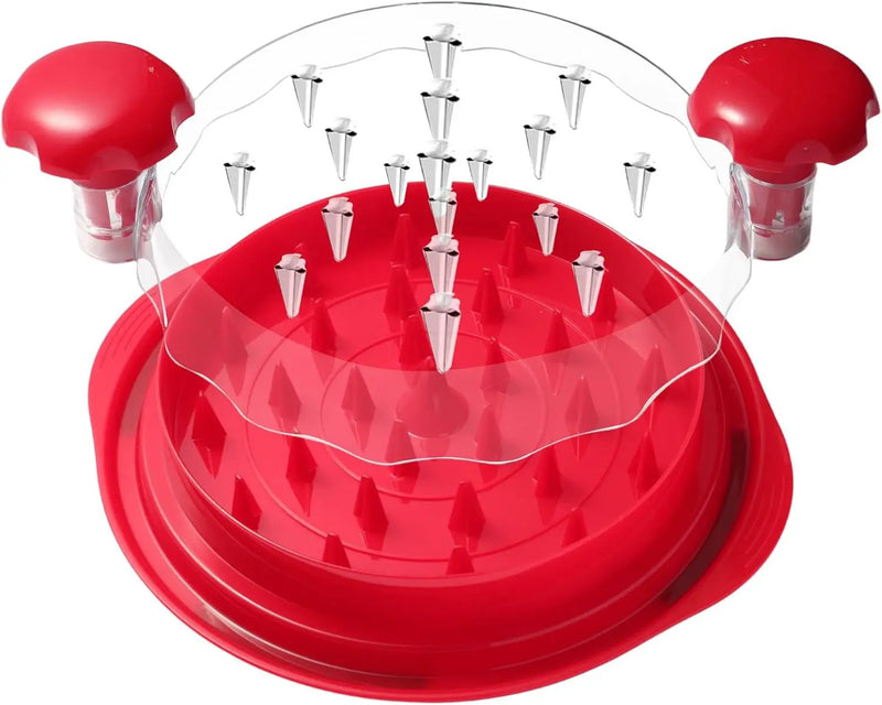 SurpOxyLoc Chicken Shredder Large Chicken Breast Shredder Tool Twist,Visible Meat Chicken Shredder,Anti-Slip Strip,BPA Free,Suitable for Pork Beef Chicken(Red) by GreenHaven Gardens