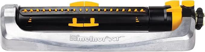 Melnor 65154AMZ XT Turbo Oscillating Sprinkler, Metal Base, 4,500 sq. ft., Quick Connect Bundle, 3-Way Adjustable, Black, Yellow by GreenHaven Gardens