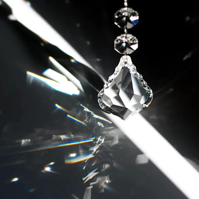 12pcs Maple Leaf Crystal Chandelier Prism Pendant Parts, 63mm Hanging Crystals Beads for Chandelier Wedding Decoration Clear by GreenHaven Gardens