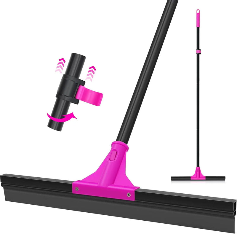 Floor Squeegee Heavy Duty with 58.3 inches Long Handle, Rubber Foam Water Scraper Broom Epoxy Wiper Mop for Cleaning Concrete Pool Rug Garage Deck Shower Window Outdoor Indoor by GreenHaven Gardens