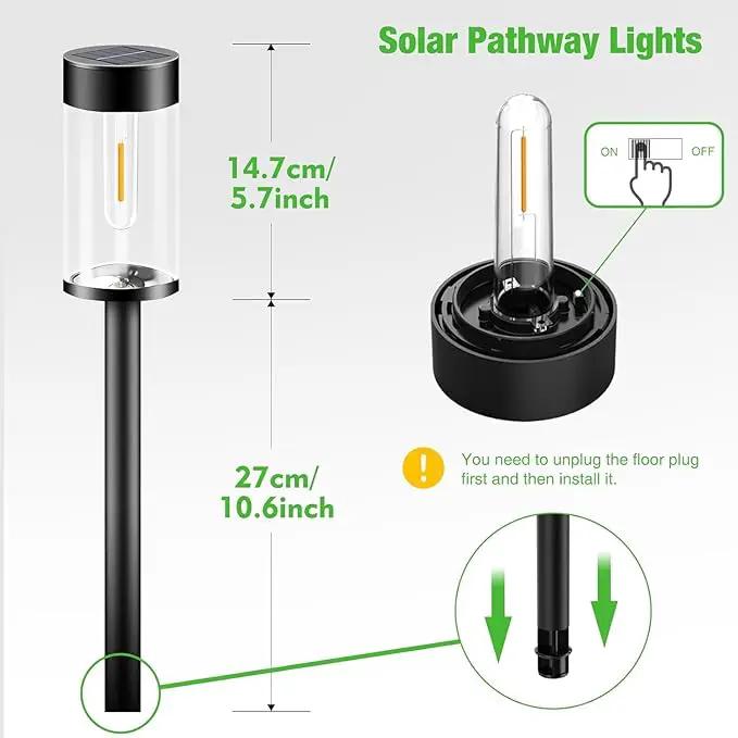 nipify LED Solar Pathway Lights Outdoor, 12 Pack Bright Solar Powered Path Garden Light Waterproof, Auto On/Off Solar Yard Lighting for Walkway Lawn Patio Landscape by GreenHaven Gardens