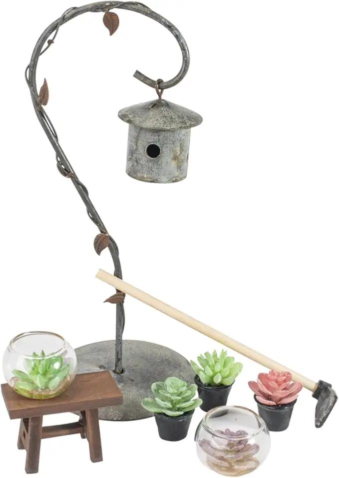 Bbiamsleep Fairy Garden Accessories 1/12 Scale Miniature Scene Fairy Garden Farm and Plant Fairy Garden Kit Outdoor Micro Landscape Decoration(Set of 9) by GreenHaven Gardens