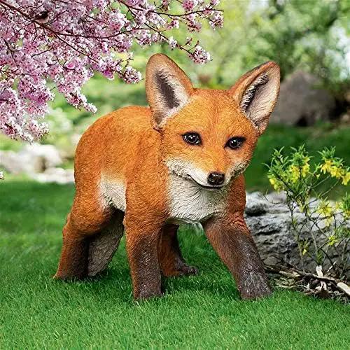 Design Toscano Cavorting Carmine Baby Red Fox Statue by GreenHaven Gardens