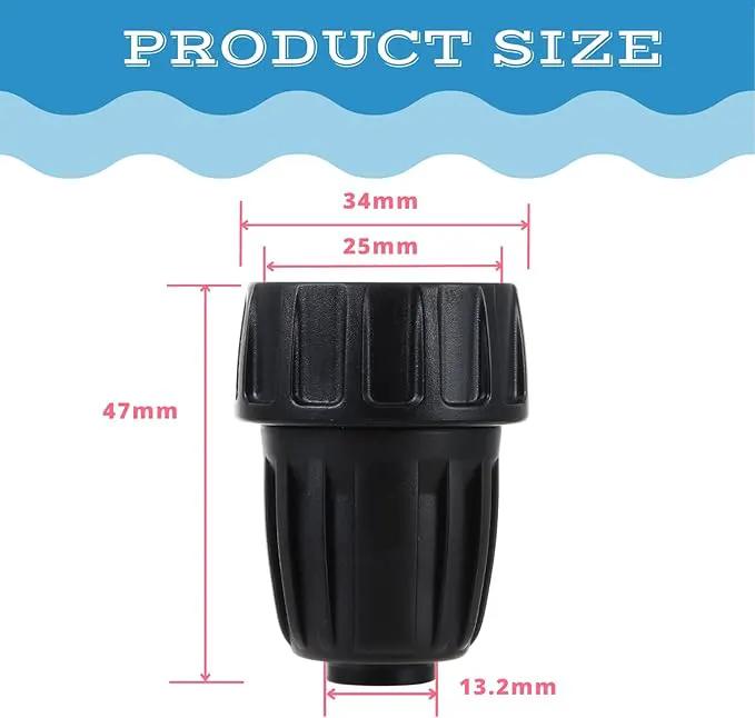 8pcs Garden Hose Adapter, 3/4'' Faucet Convert to 1/2'' Drip Irrigation Tubing, Drip Irrigation Hose Connectors for Outdoor Watering, Fittings with 8pcs Rubber Washers (1 Barb) by GreenHaven Gardens