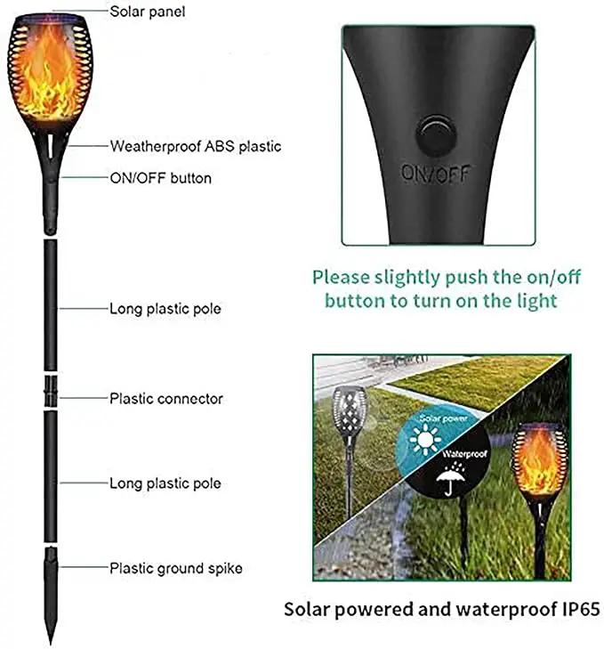 YoungPower Solar Torch Lights, Waterproof Flickering Flames Solar Lights Outdoor Landscape Decoration Lighting Dusk to Dawn Auto On/Off Security Light for Garden Patio Deck Yard Driveway,1Pack by GreenHaven Gardens