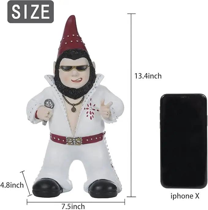 Large Singer Gnome Garden Statue Outdoor Resin Dwarf Figurine Decor Home Decoration Funny Sculpture for Patio Poch Yard Backyard Ornament Housewaiming Unique Gift by GreenHaven Gardens