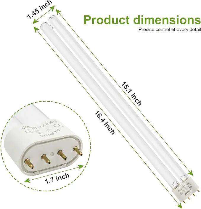 36 Watt UV Bulb Lamp for use with 2G11 (4-pin) Bulb Bases, a Fully Compatible Replacement for Jebao 36W PU-36W Filter(2 pcs) by GreenHaven Gardens