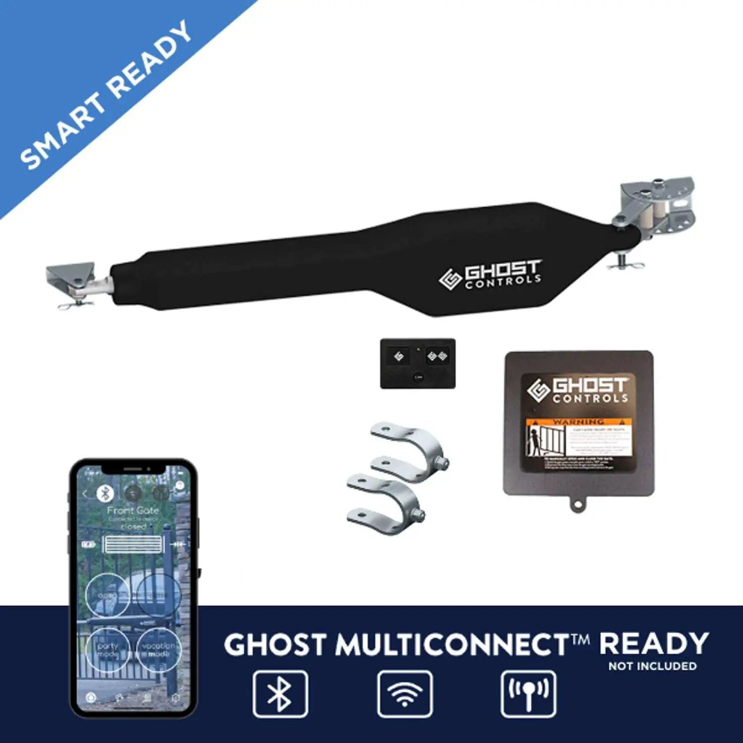Ghost Controls Heavy-Duty Automatic Gate Opener Kit for Swing Gates with Long-Range Gate Opener Remote - Model TSS1 by GreenHaven Gardens