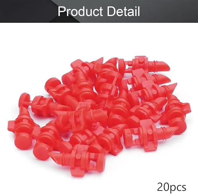 MroMax 20Pcs Misting Sprayer 360 Degree 4x9 Intubation Hole Nozzle Jet Mister Cloning Machine Hydroponic for Water Garden Flower Grass Red by GreenHaven Gardens