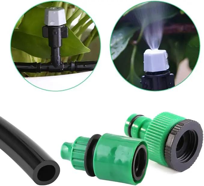 Drip Watering Kit Automatic Cooling System Hose Sprinkler Nozzle Garden Backyard Patio Micro Irrigation Set (10M) by GreenHaven Gardens